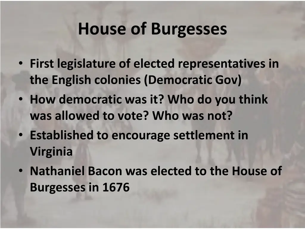 house of burgesses