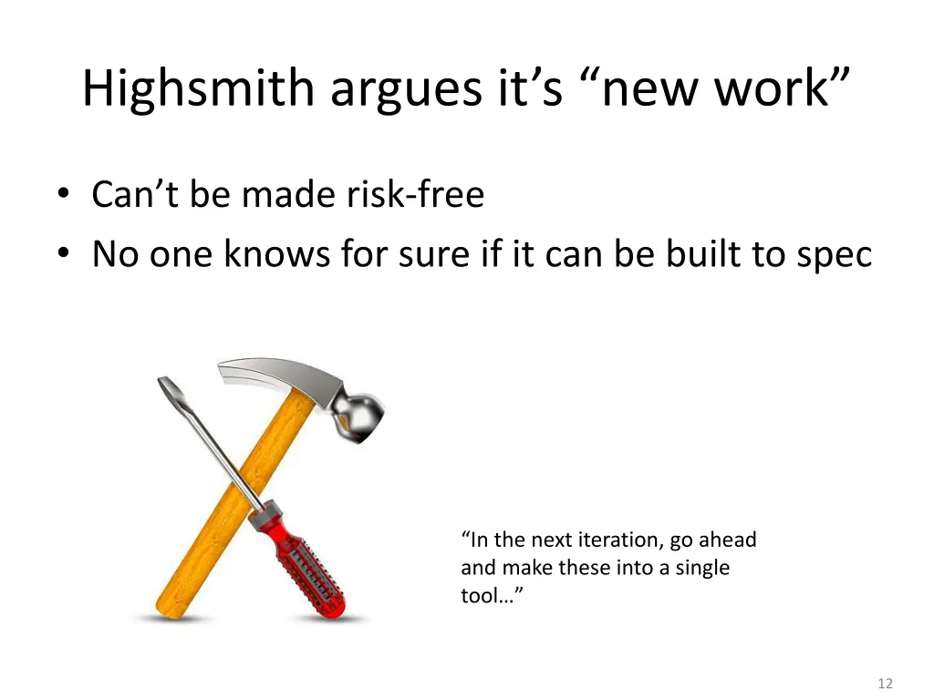 highsmith argues it s new work