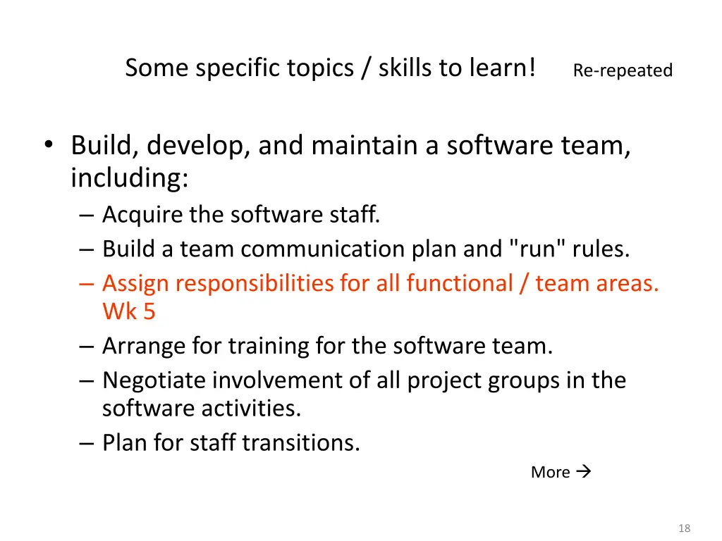some specific topics skills to learn 1