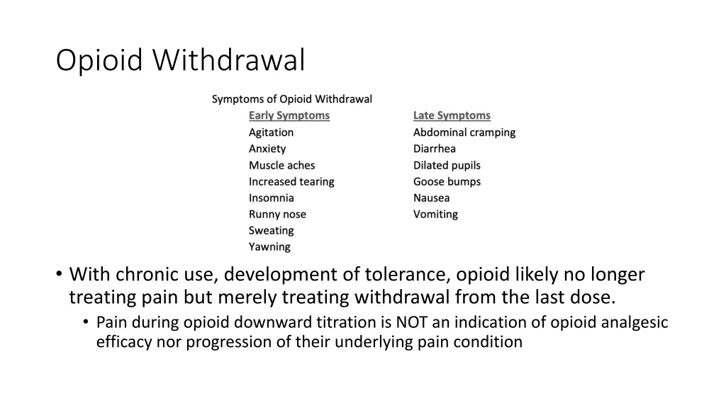 opioid withdrawal