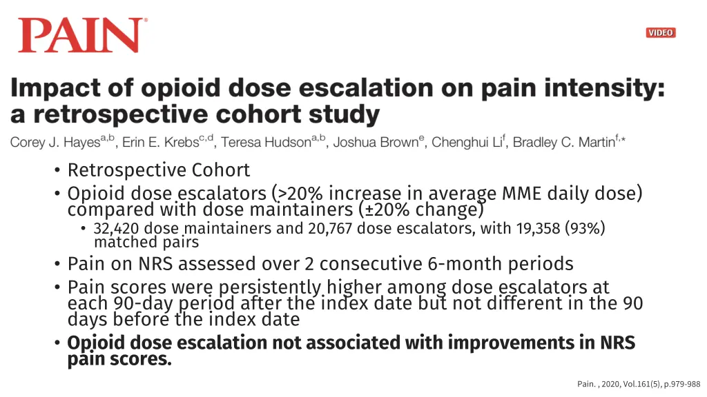 retrospective cohort opioid dose escalators