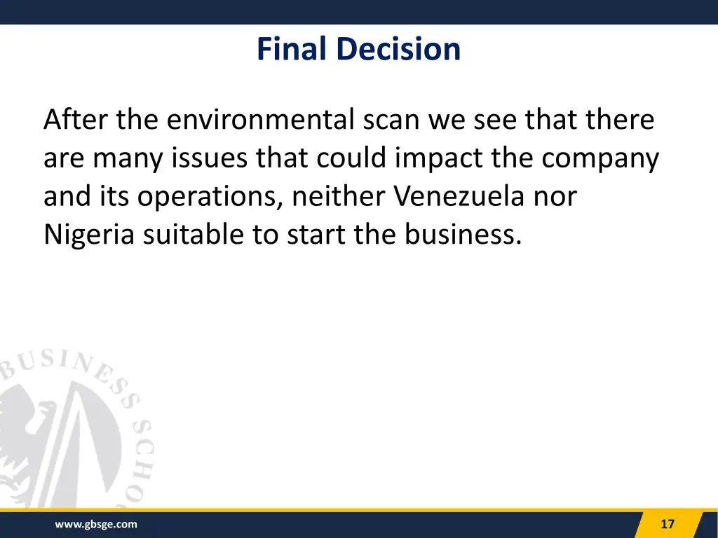 final decision
