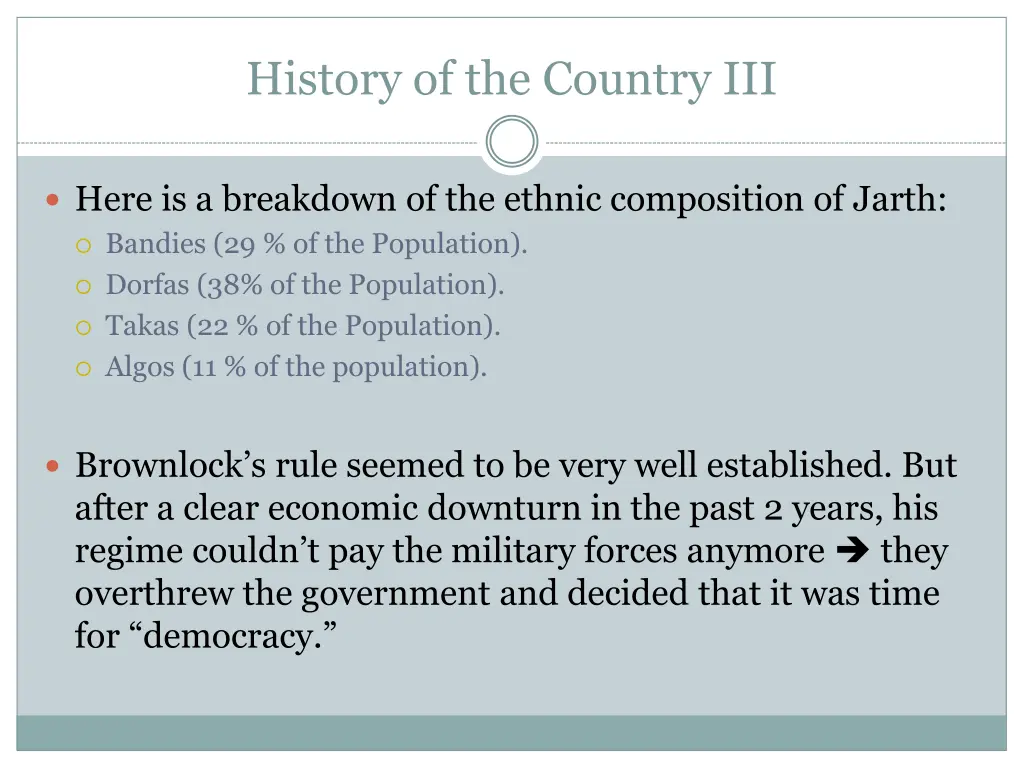 history of the country iii