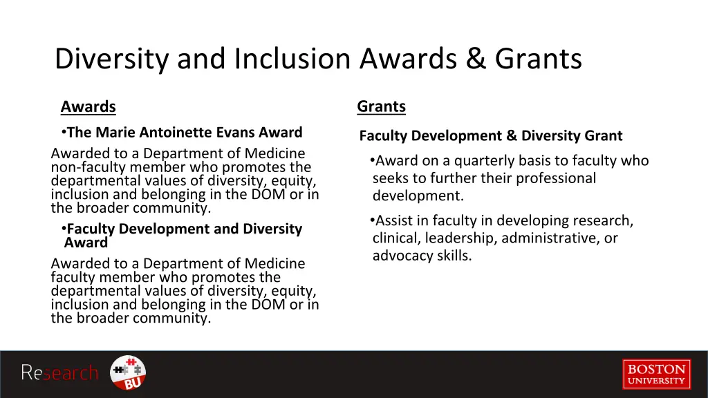 diversity and inclusion awards grants