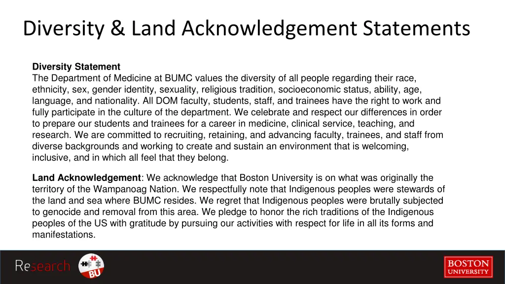 diversity land acknowledgement statements