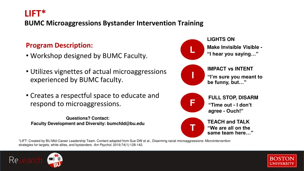 lift bumc microaggressions bystander intervention