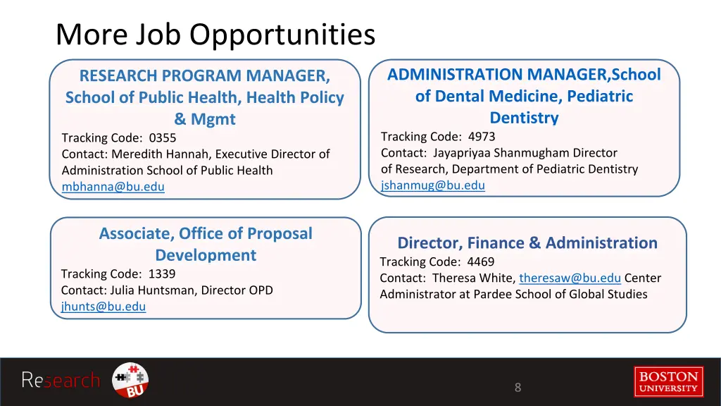 more job opportunities