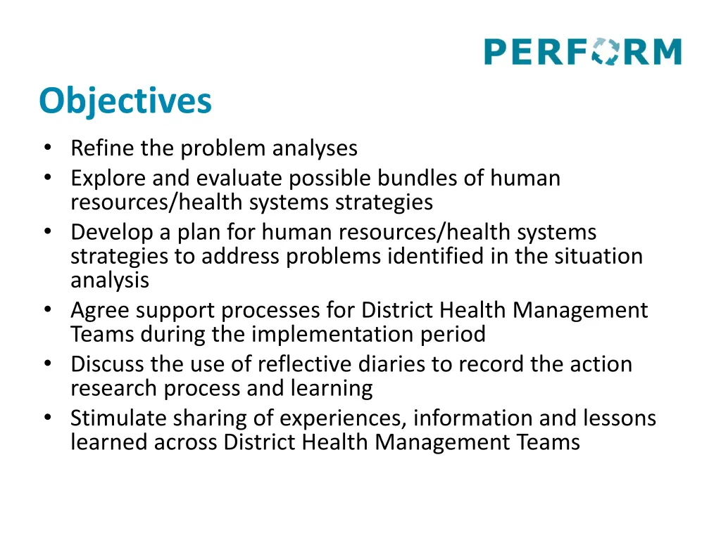 objectives refine the problem analyses explore