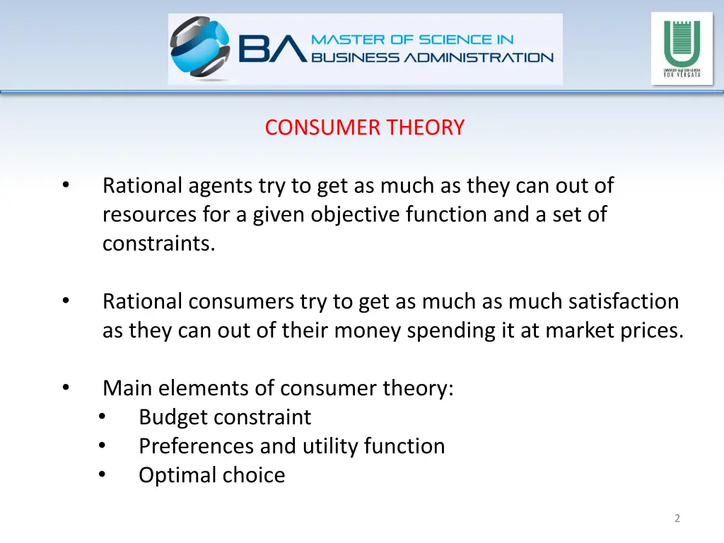 consumer theory