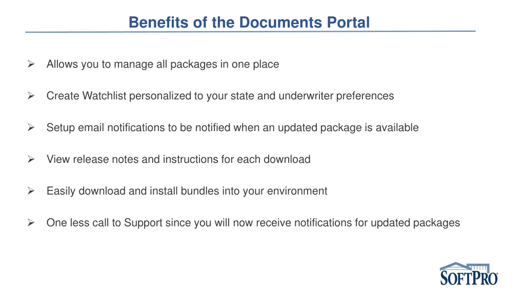 benefits of the documents portal