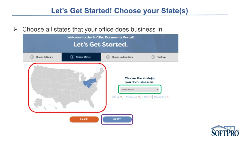let s get started choose your state s