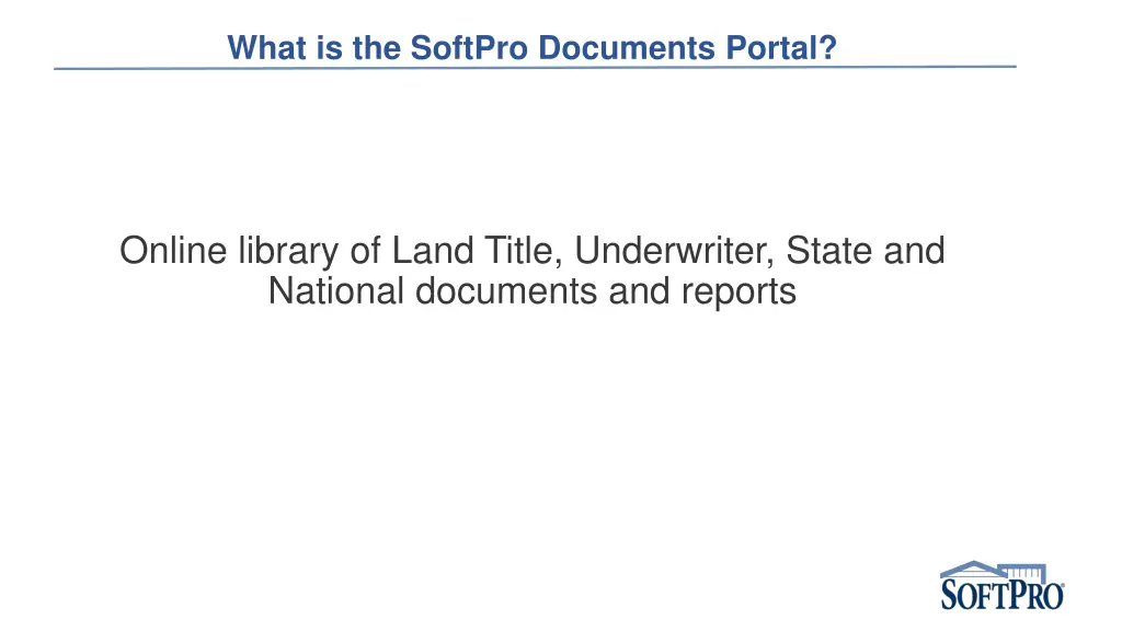 what is the softpro documents portal