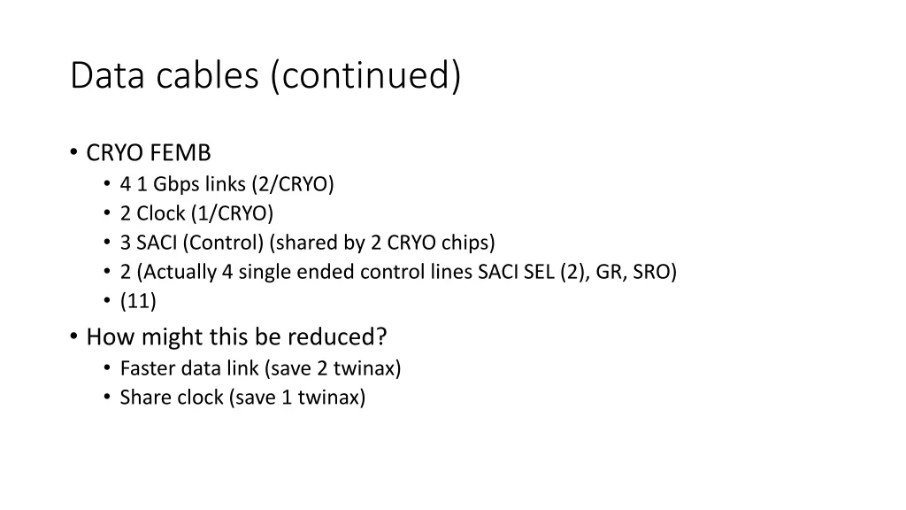 data cables continued