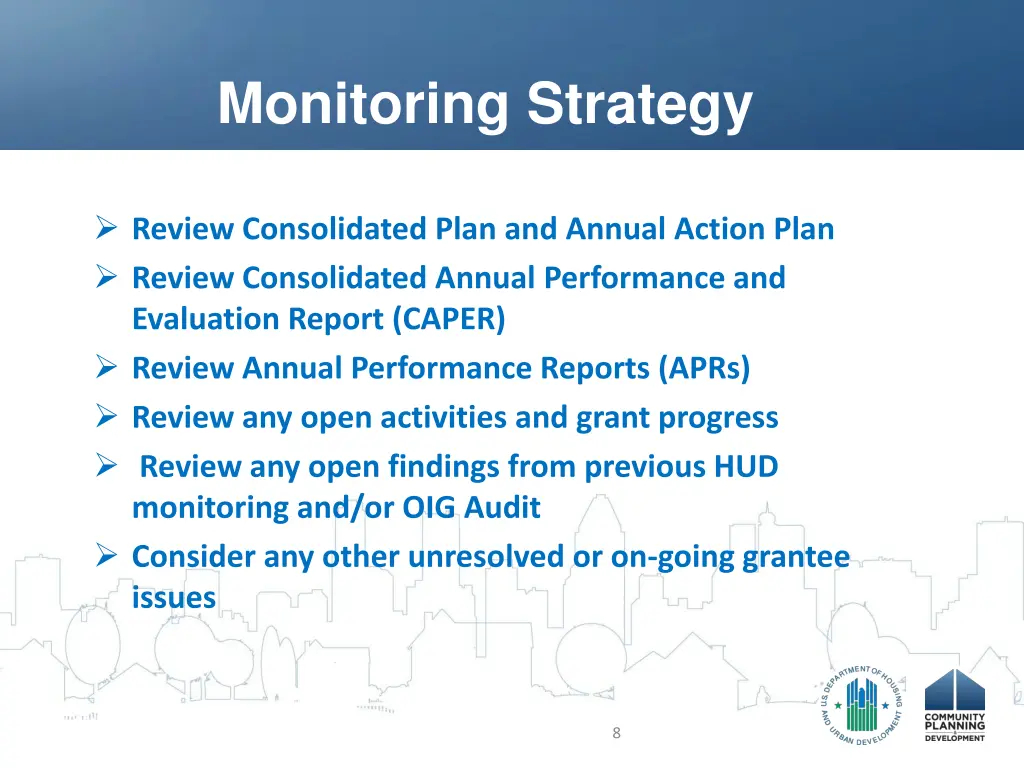 monitoring strategy