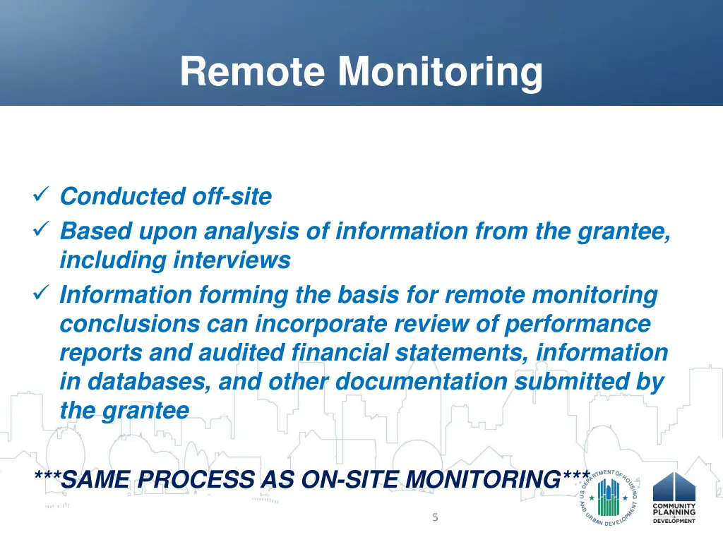 remote monitoring