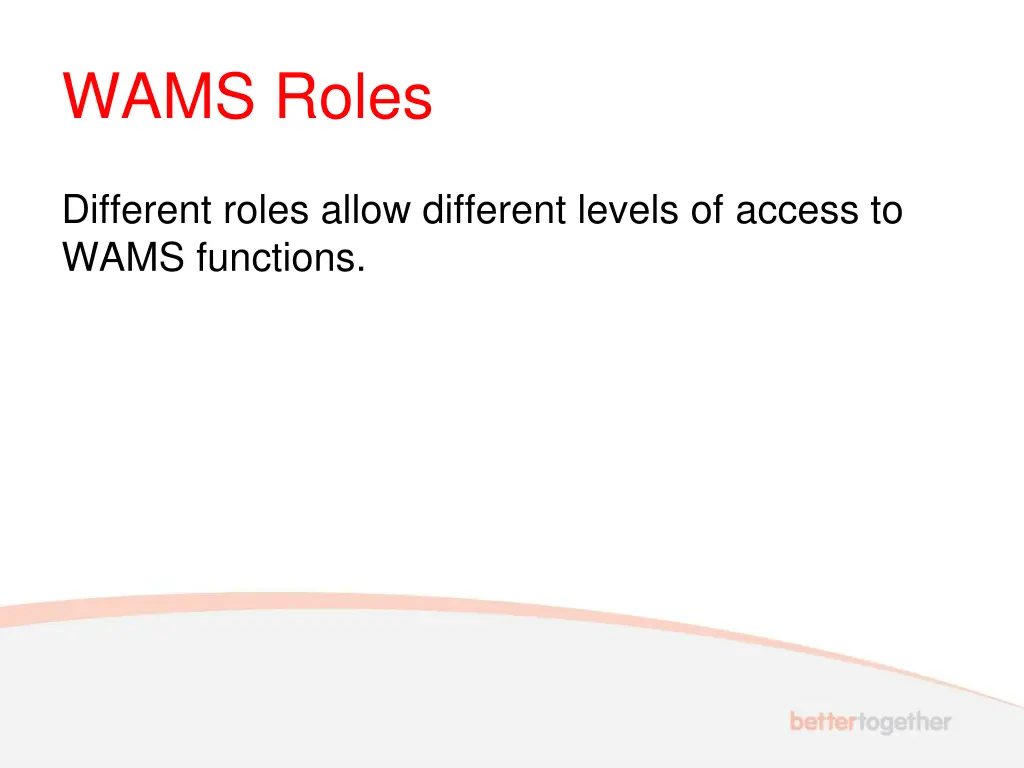 wams roles