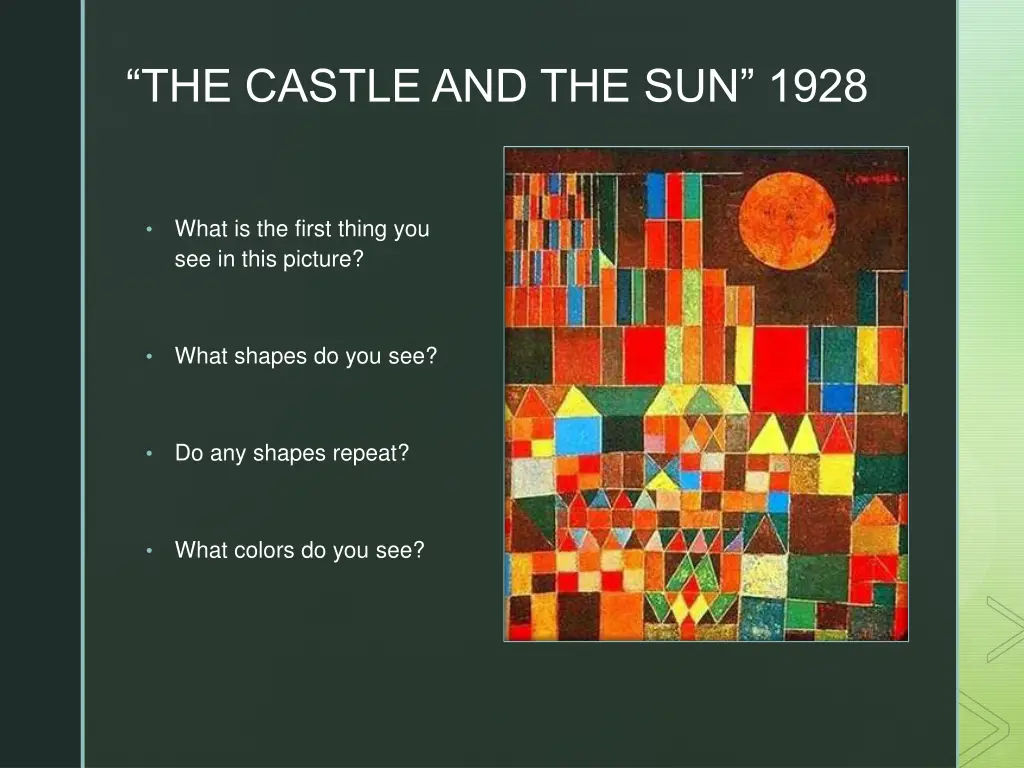 the castle and the sun 1928