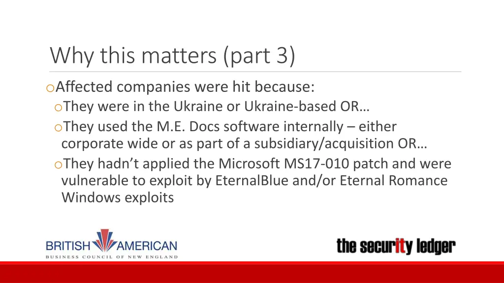why this matters part 3 o affected companies were