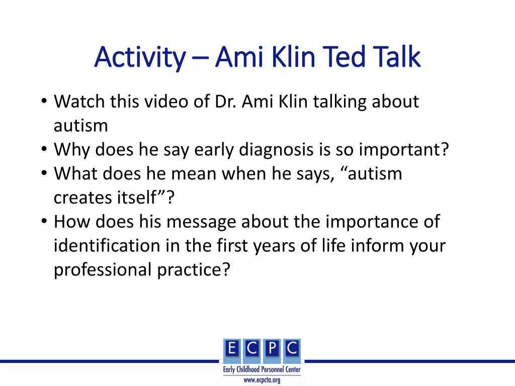 activity activity ami klin ted talk ami klin