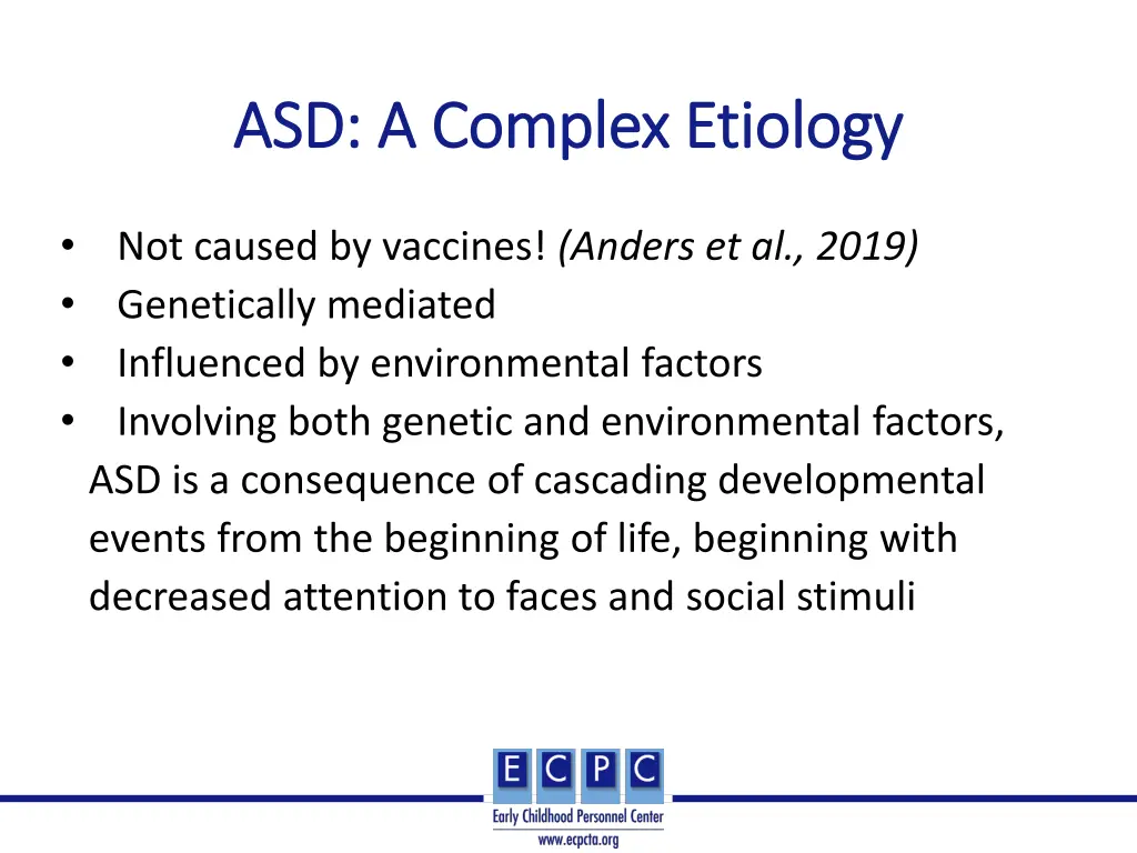 asd a complex etiology asd a complex etiology