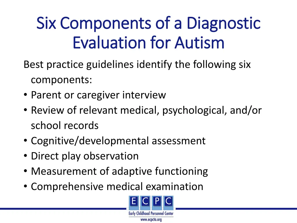 six components of a diagnostic six components