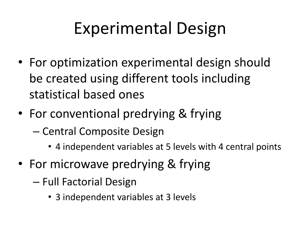 experimental design