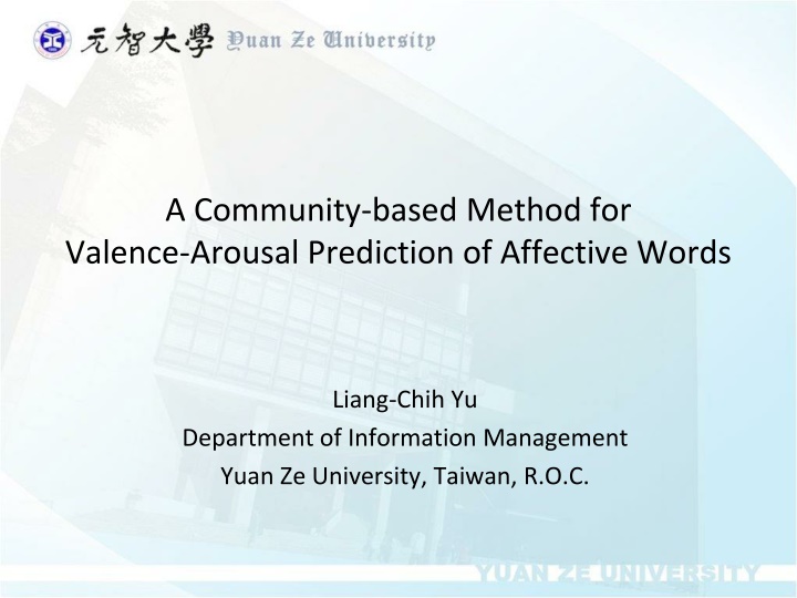 a community based method for valence arousal