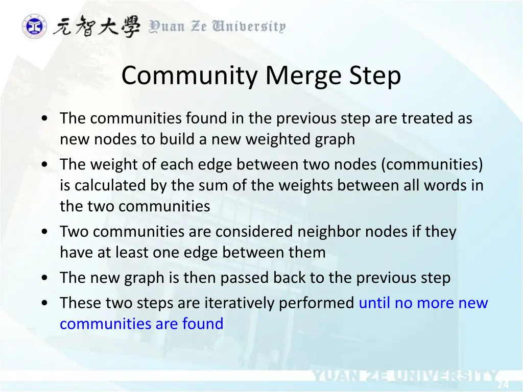 community merge step