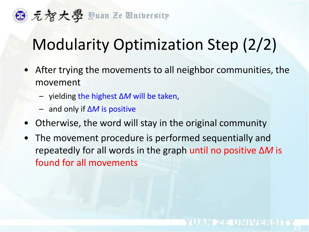 modularity optimization step 2 2