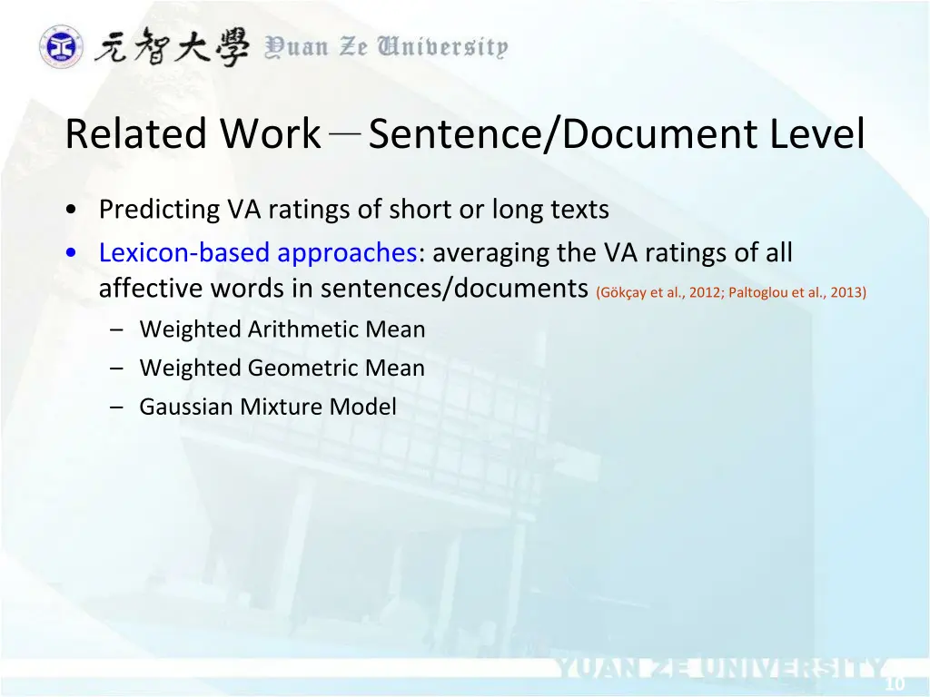 related work sentence document level