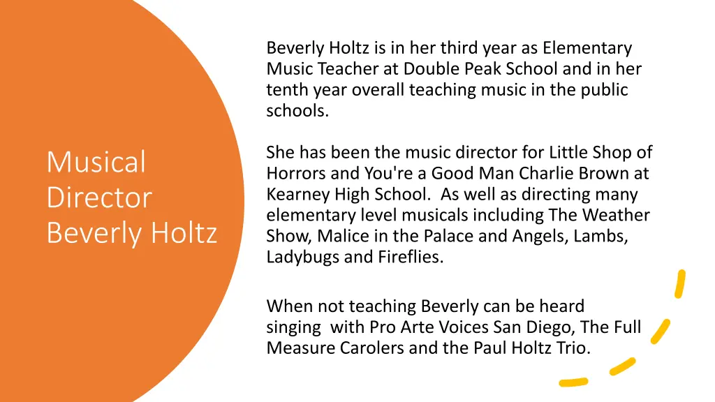 beverly holtz is in her third year as elementary 1