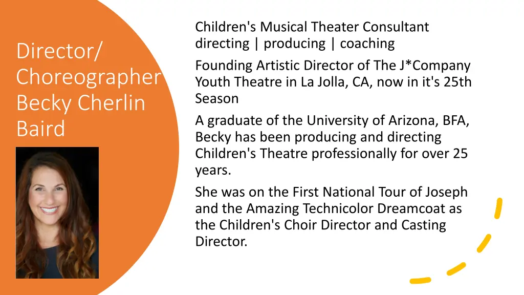 children s musical theater consultant directing
