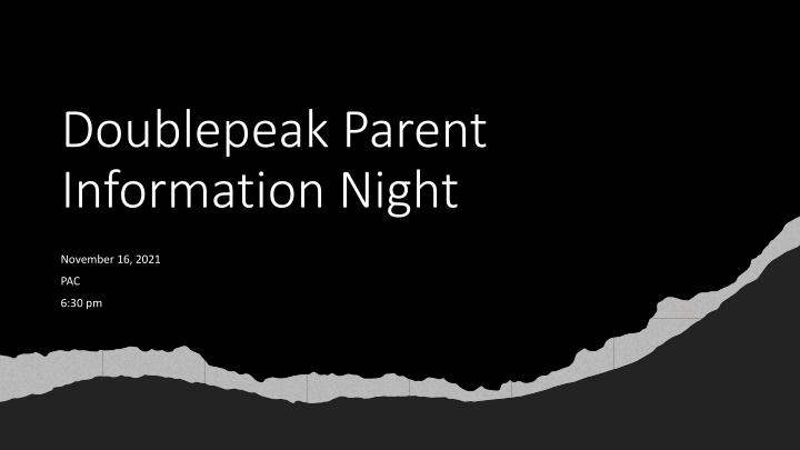 doublepeak parent information night