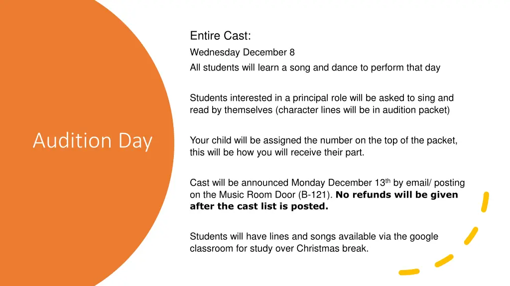 entire cast wednesday december 8 all students