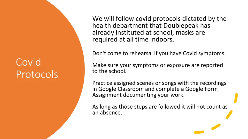 we will follow covid protocols dictated