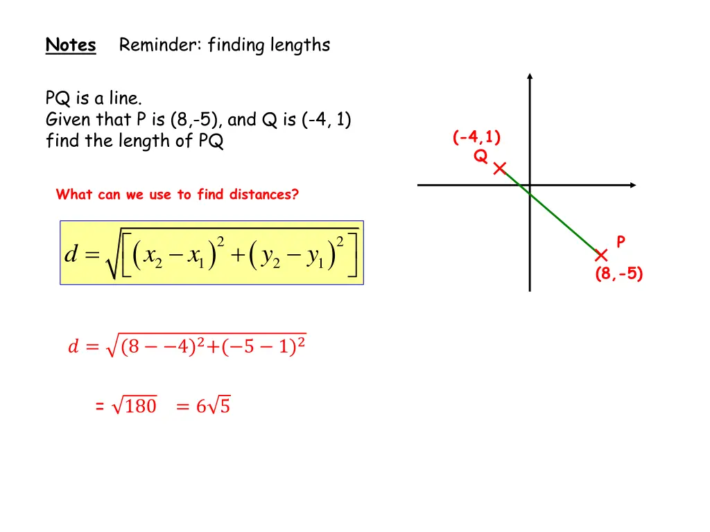 notes reminder finding lengths