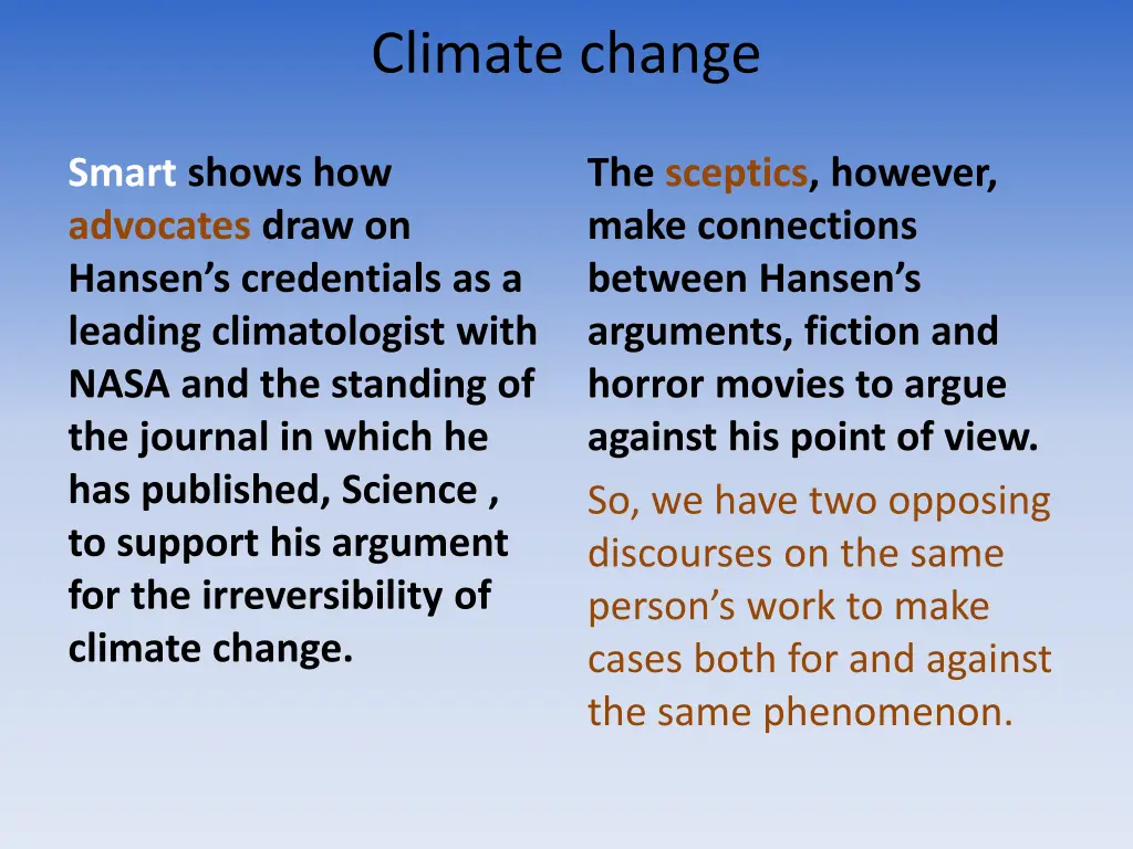 climate change