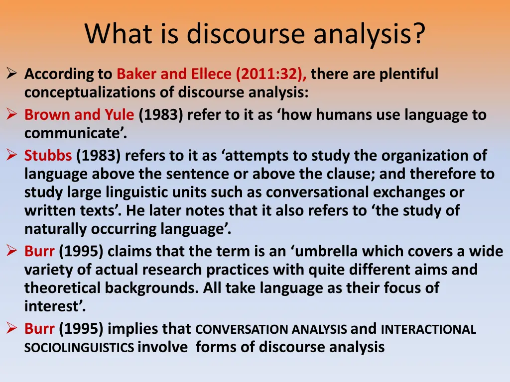 what is discourse analysis