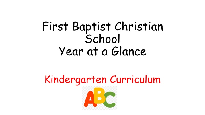 first baptist christian school year at a glance