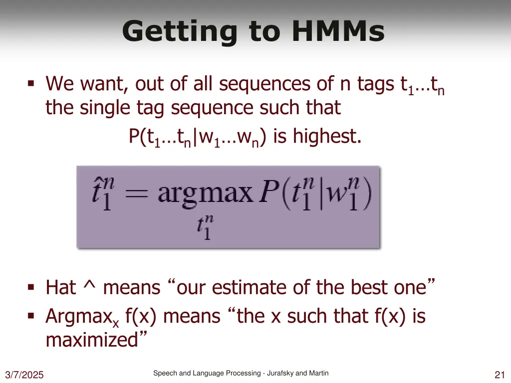 getting to hmms