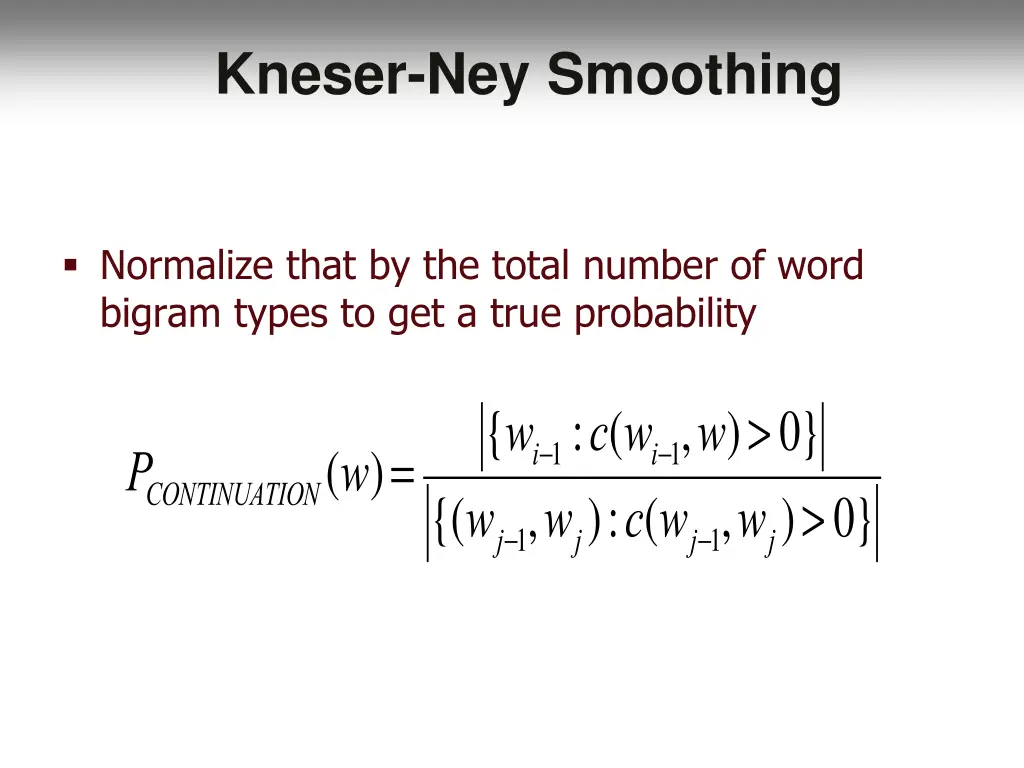 kneser ney smoothing 2
