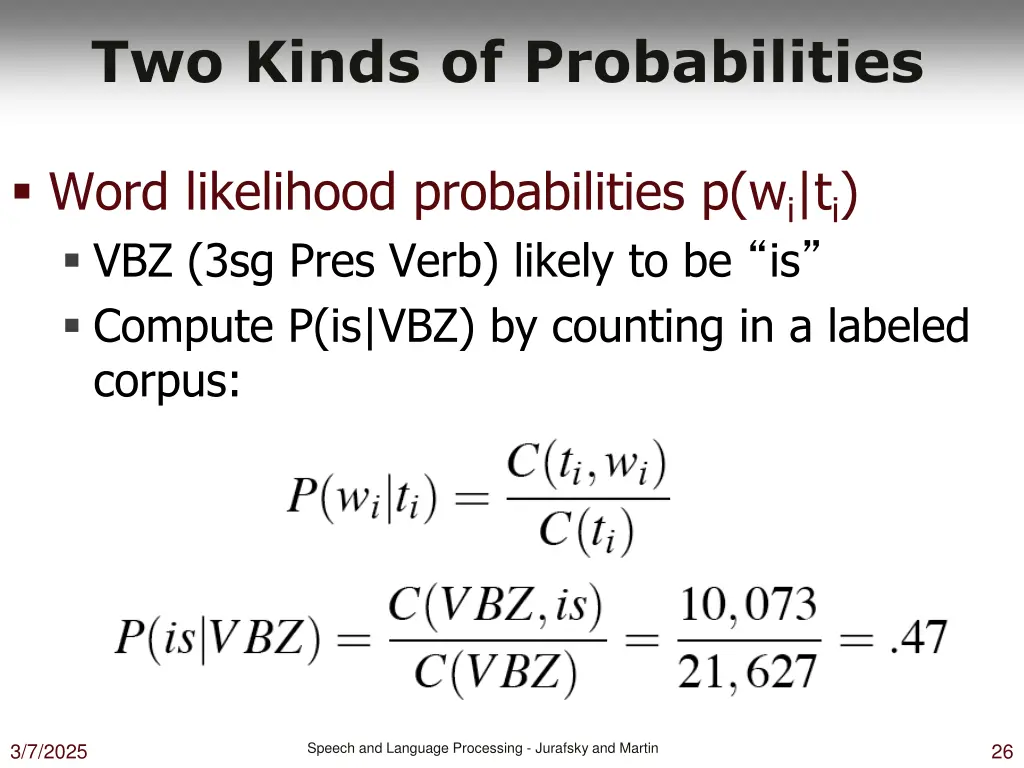 two kinds of probabilities 1