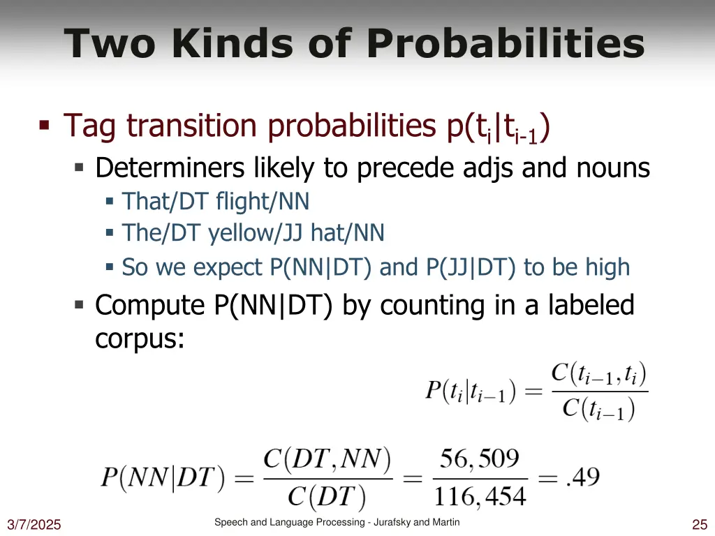 two kinds of probabilities