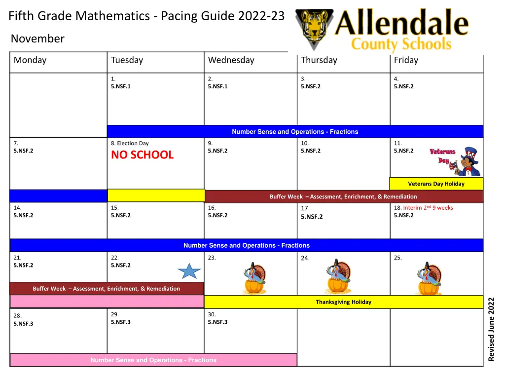 fifth grade mathematics pacing guide 2022 23 2