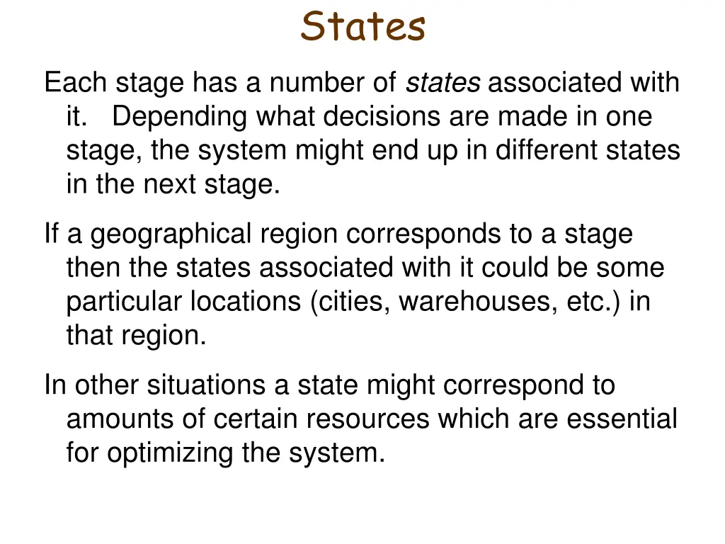 states
