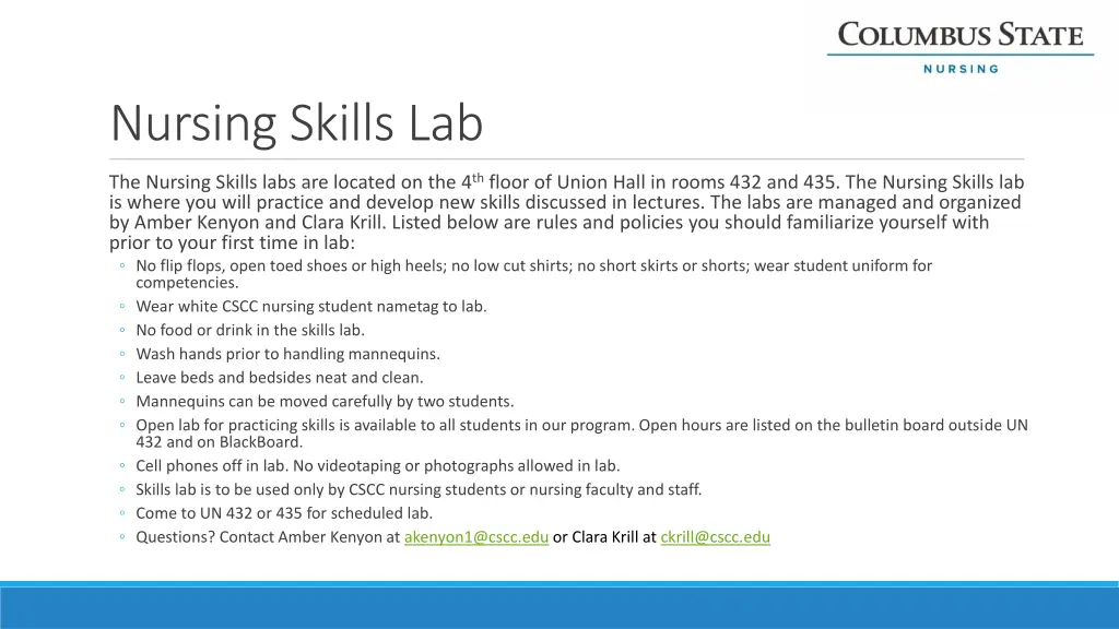 nursing skills lab