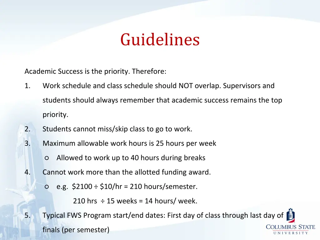 guidelines
