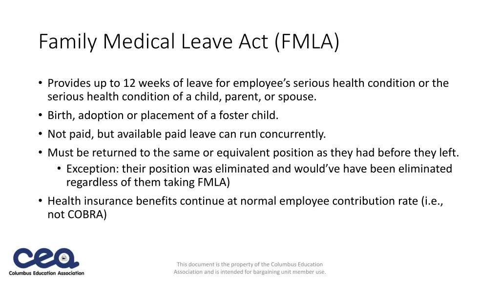 family medical leave act fmla