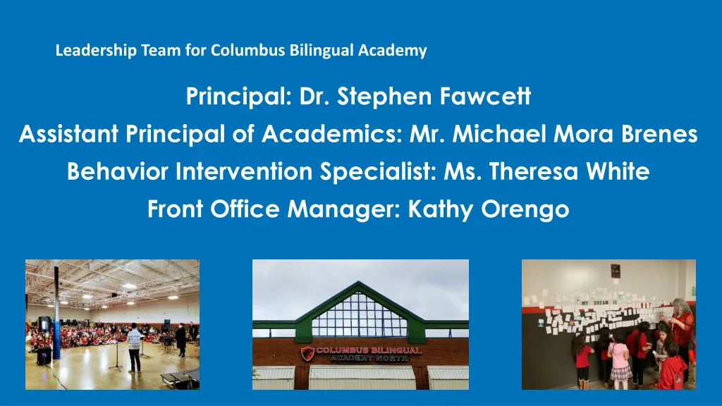 leadership team for columbus bilingual academy
