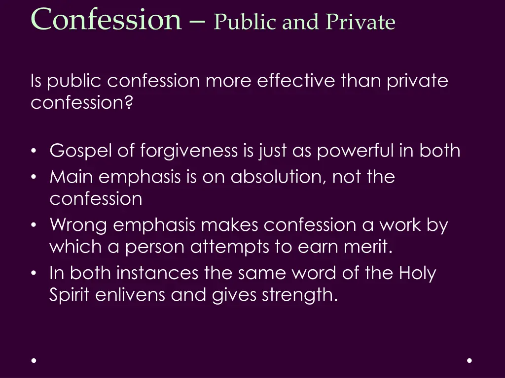 confession public and private